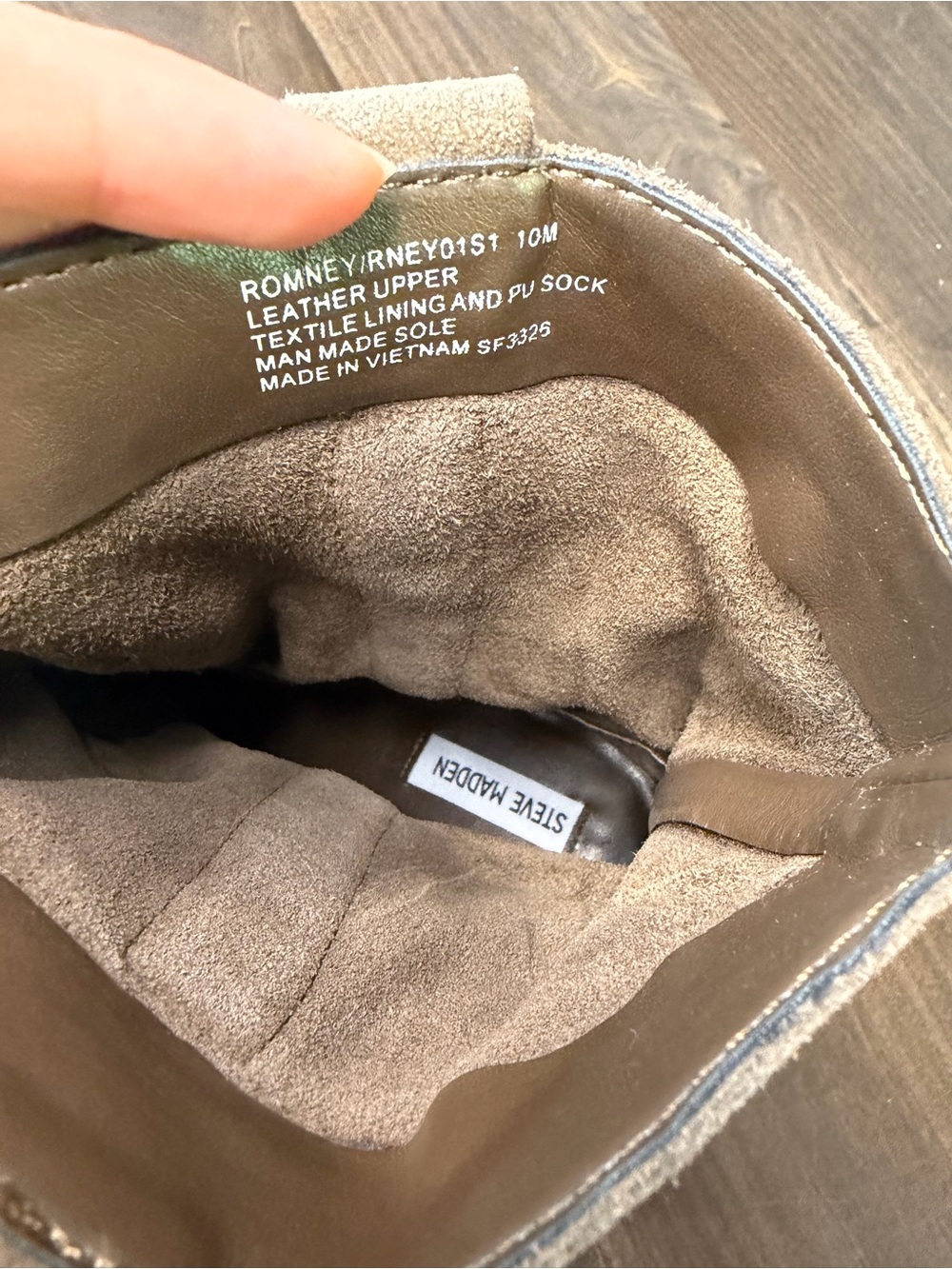 Steve Madden Suede Ankle Booties in Taupe - Picture 6 of 7
